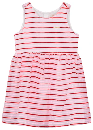 Carinhoso - Vestido Vermelho Listrado com Lurex - CARINHOSO