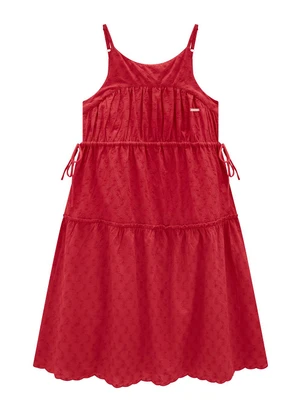 Carinhoso - Vestido Vermelho Midi em Laíse - CARINHOSO