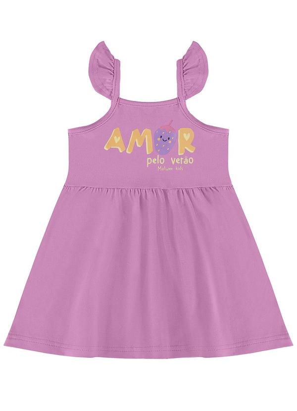 Malwee Kids - Vestido Violeta Godê Amor