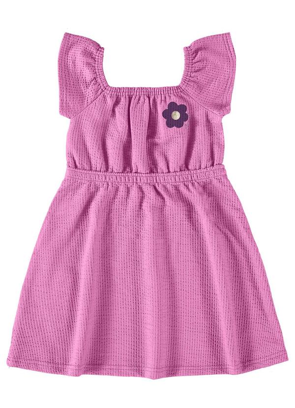 Malwee Kids - Vestido Violeta Godê em Anarruga com Pompom 2