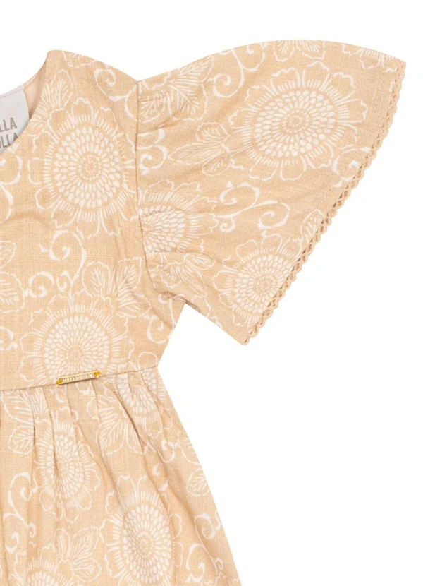 Pulla Bulla - Vestido Viscose e Meia Malha Marrom 4