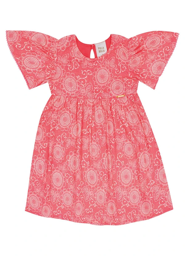 Pulla Bulla - Vestido Viscose e Meia Malha Vermelho