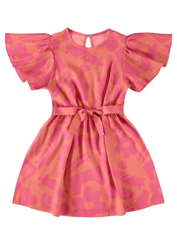 Malwee Kids - Vestido Viscose Menina Rosa