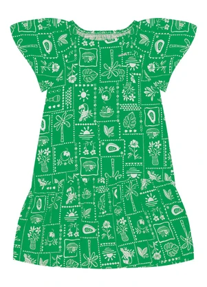 Pulla Bulla - Vestido Viscose Verde - PULLA BULLA