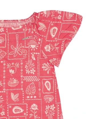Pulla Bulla - Vestido Viscose Vermelho - PULLA BULLA