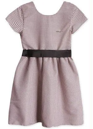 Marisol - Vestido Xadrez Manga Curta Infantil Rosa - MARISOL