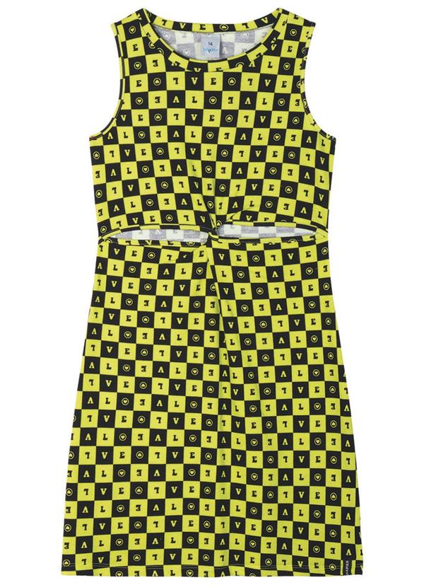 Hapier - Vestido Xadrez Moletom Juvenil Verde