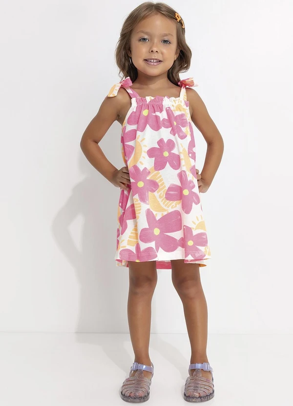 Fakini - Vestido Curto Flores Estampado