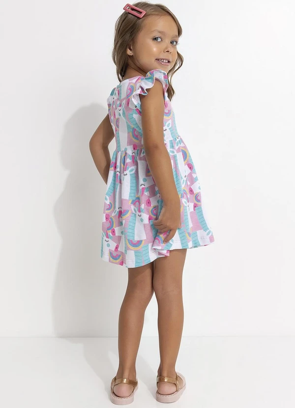 - Vestido Unicórnio Rosa 2