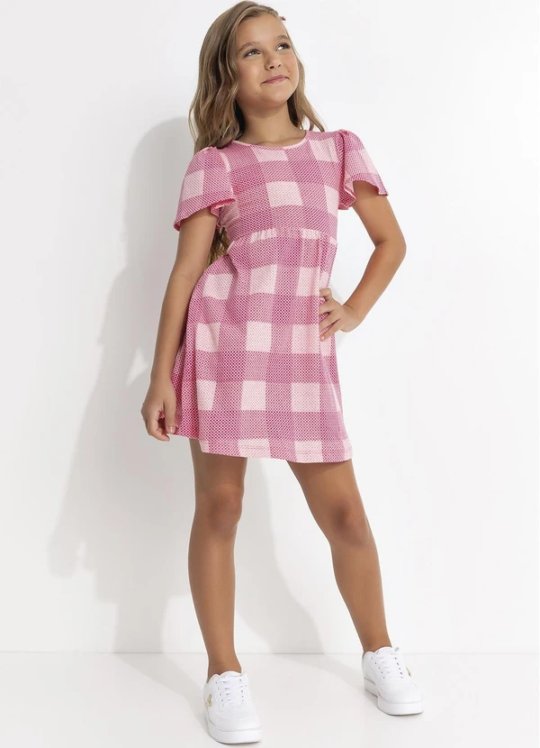 - Vestido Xadrez Rosa 3