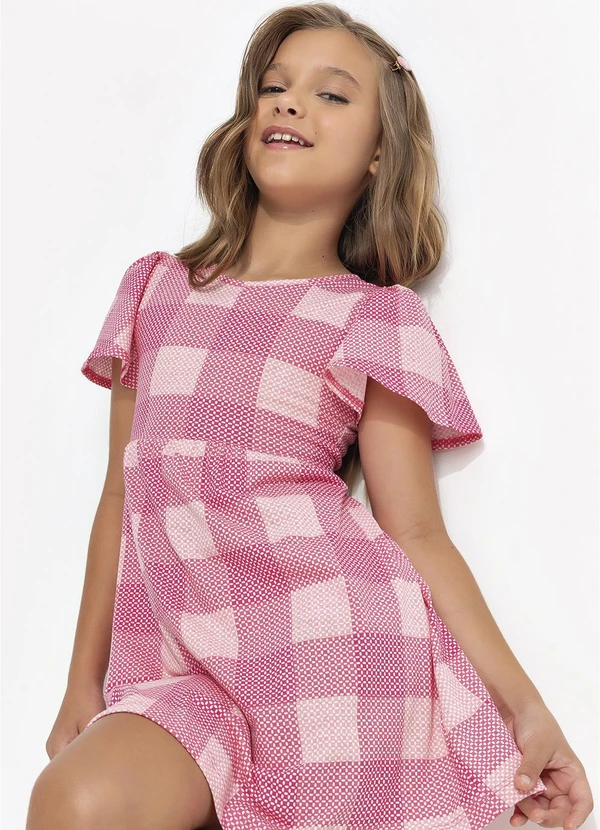 - Vestido Xadrez Rosa 5