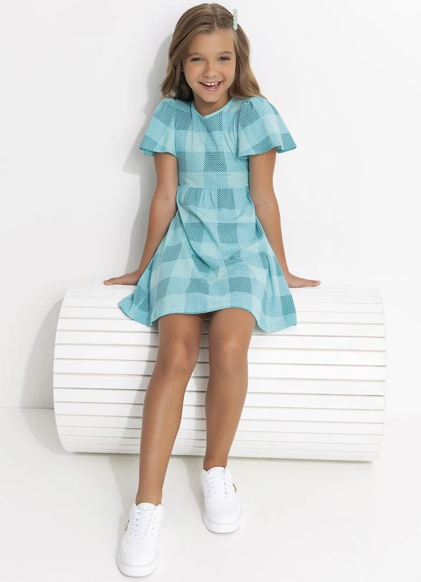 Fakini - Vestido Xadrez Azul 3