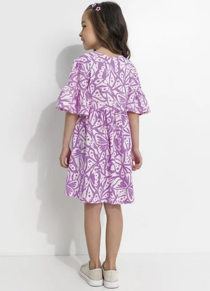 Fakini - Vestido Borboletas Roxo - FAKINI