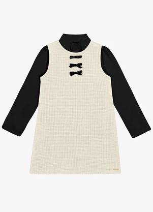 Trick Nick - Conjunto Vestido com Blusa Bege - TRICK NICK