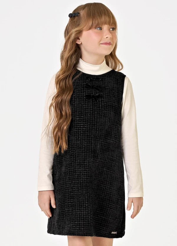 Trick Nick - Conjunto Vestido com Blusa Preto