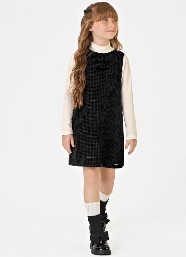 Trick Nick - Conjunto Vestido com Blusa Preto 3