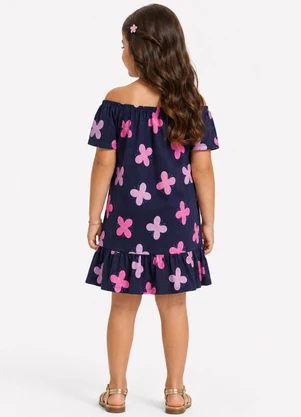 Infinita Cor - Vestido Ciganinha Infantil Oncinha Azul - INFINITA COR