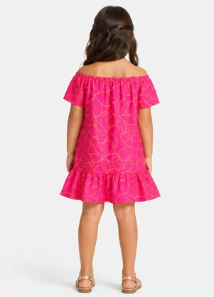 Infinita Cor - Vestido Ciganinha Infantil Oncinha Bege - INFINITA COR