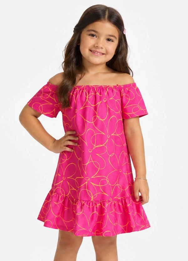 Infinita Cor - Vestido Ciganinha Infantil Oncinha Bege