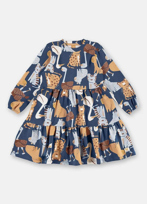 Up Baby - Vestido Cotton Manga Longa Estampado 2