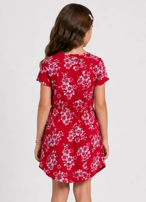 Select - Vestido Curto Infantil Estampado Vermelho - SELECT