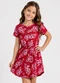 Select - Vestido Curto Infantil Estampado Vermelho - variação: Vermelho