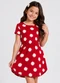 Select - Vestido Curto Infantil Estampado Vermelho - variação: Vermelho