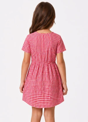 Select - Vestido Curto Infantil Estampado Vermelho - SELECT