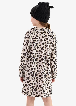 Rovi Kids - Vestido em Fleece Comfort Bege - ROVI KIDS