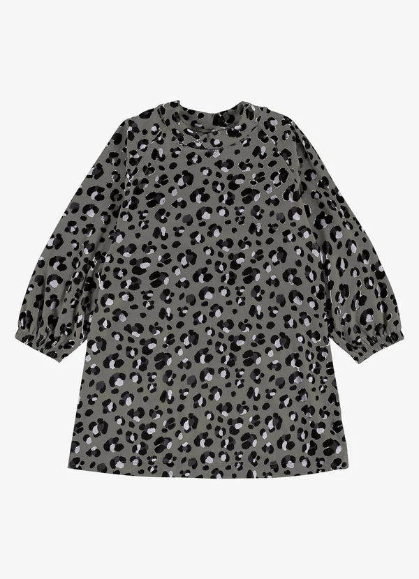 Rovi Kids - Vestido em Fleece Comfort Cinza