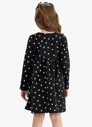 Rovi Kids - Vestido em Molecotton Peluciado Preto - ROVI KIDS