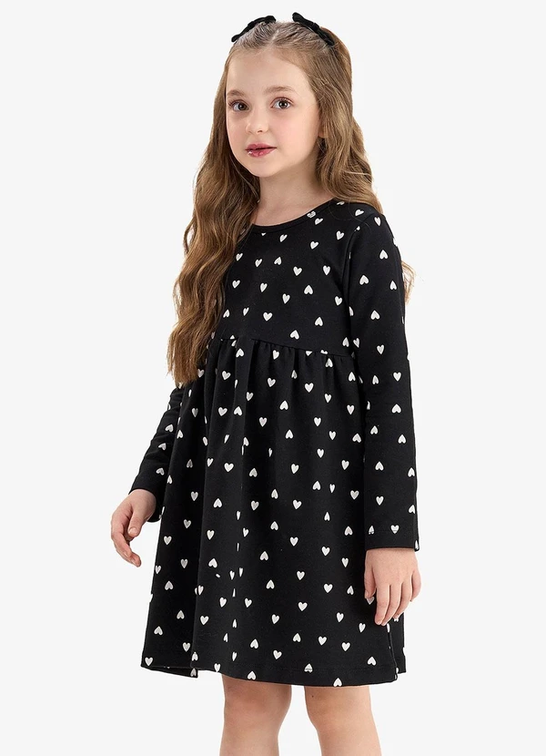 Rovi Kids - Vestido em Molecotton Peluciado Preto 4
