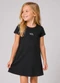Select - Vestido Feminino Infantil Cotton Penteado Cinza - variação: Preto