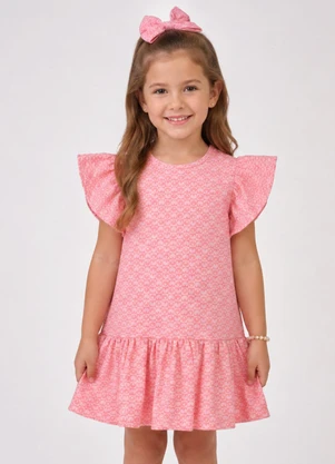 Select - Vestido Feminino Infantil em Jacquard Vegas Rosa - SELECT