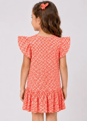 Select - Vestido Feminino Infantil Jacquard Vegas Laranja - SELECT