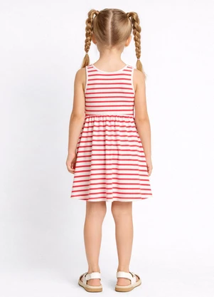 Select - Vestido Infantil com Decote nas Costas Vermelho - SELECT