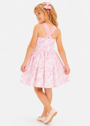 Trick Nick - Vestido Infantil Cotton Leve Estampado Rosa - TRICK NICK