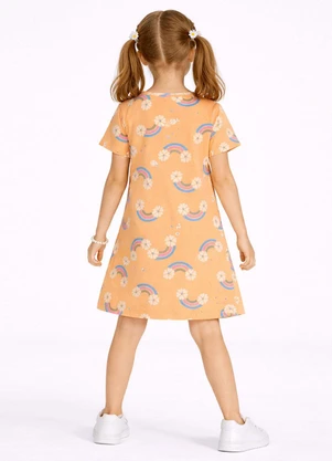 Select - Vestido Infantil Estampado Laranja - SELECT