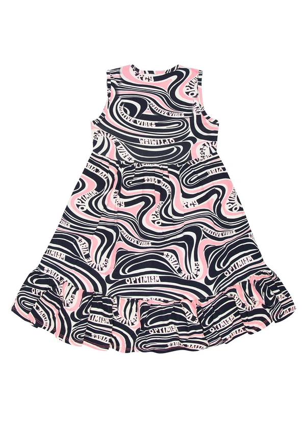 Infinita Cor - Vestido Infantil Estampado Rosa 2