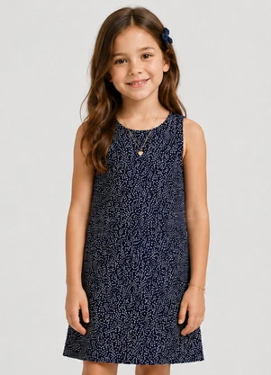 Select - Vestido Infantil Feminino Estampado Azul - SELECT