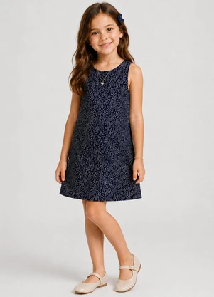 Select - Vestido Infantil Feminino Estampado Azul - SELECT