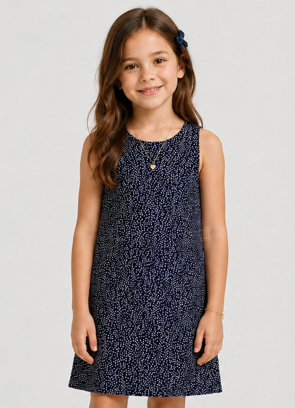 Select - Vestido Infantil Feminino Estampado Azul