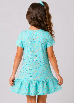 Select - Vestido Infantil Feminino Estampado Azul - SELECT