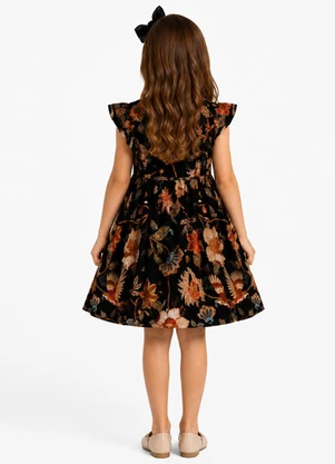 Trick Nick - Vestido Infantil Feminino Estampado Preto - TRICK NICK