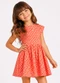 Select - Vestido Infantil Feminino Jacquard Vegas Verde - variação: Laranja