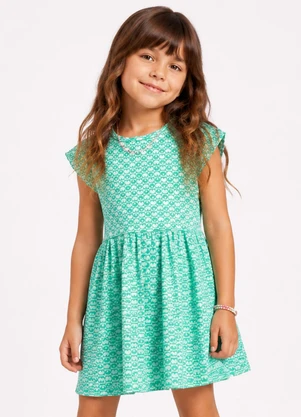 Select - Vestido Infantil Feminino Jacquard Vegas Verde - SELECT