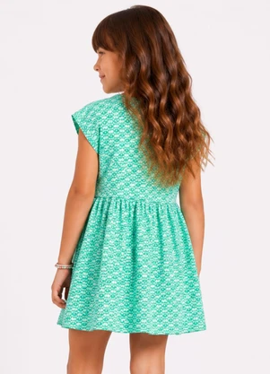 Select - Vestido Infantil Feminino Jacquard Vegas Verde - SELECT