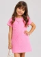 Select - Vestido Infantil Feminino Malha Matelasse Azul - variação: Rosa