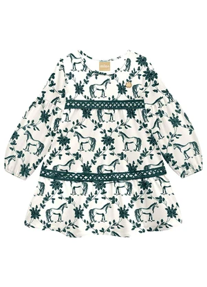 Milon - Vestido Infantil Menina Bege - MILON