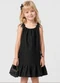 Trick Nick - Vestido Intantil com Laços de Veludo Rosa - variação: Preto